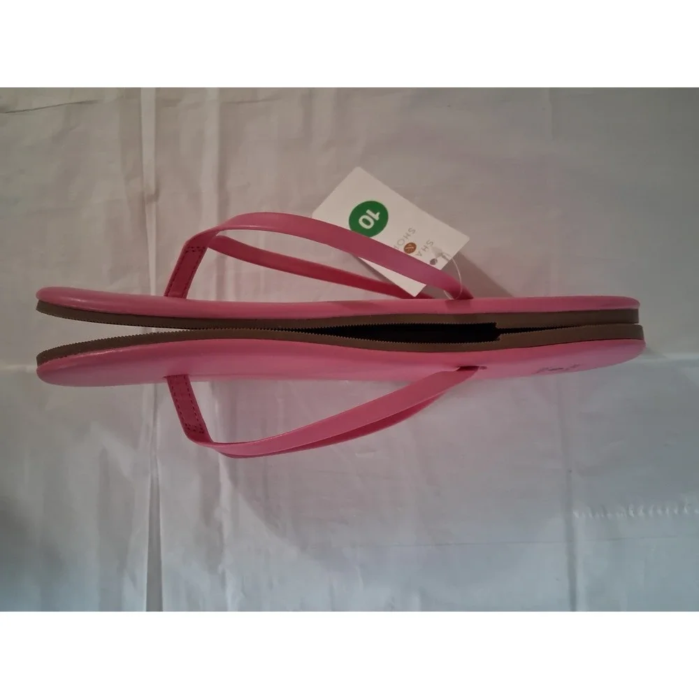 Shade & Shore Cali Pink Flip Flop Sandals Women Size‎ 10 NEW With Tags - Picture 4 of 6